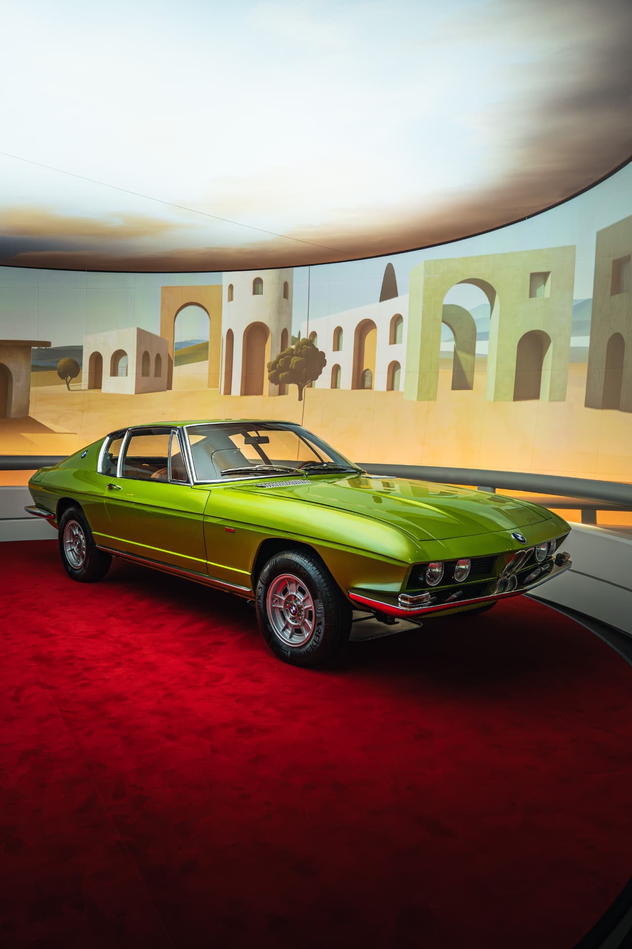 Green Gem: Vintage BMW on Display — example photograph.